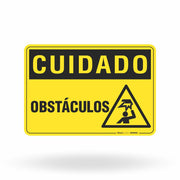 Placa Cuidado - Obstáculos