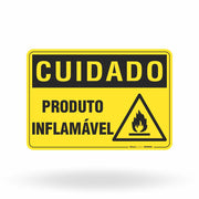 Placa Cuidado - Produto Inflamável