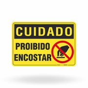 Placa Cuidado - Proibido Encostar
