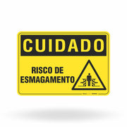 Placa Cuidado - Risco de Esmagamento