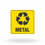 Placa Lixo Reciclável - Símbolo Universal (Metal)