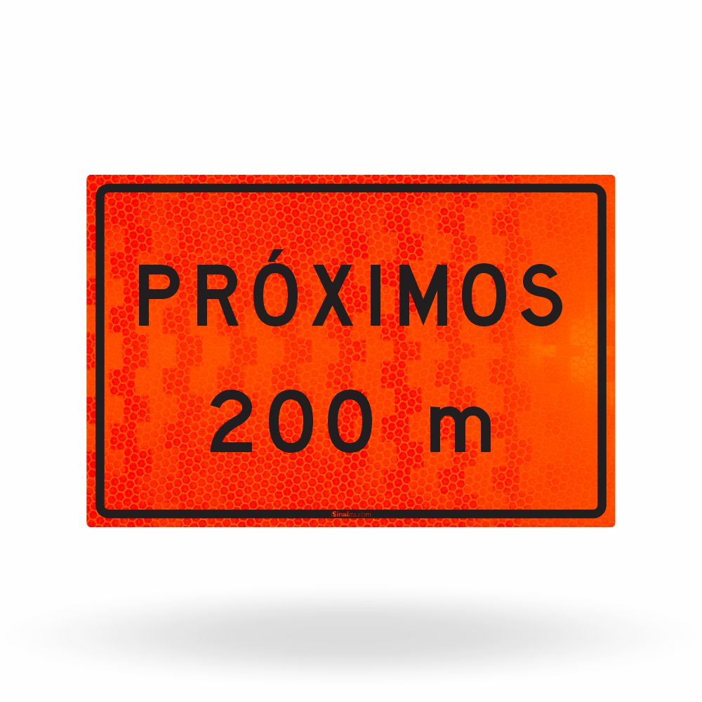 Placa de Obra Refletiva Próximos 120x80 cm