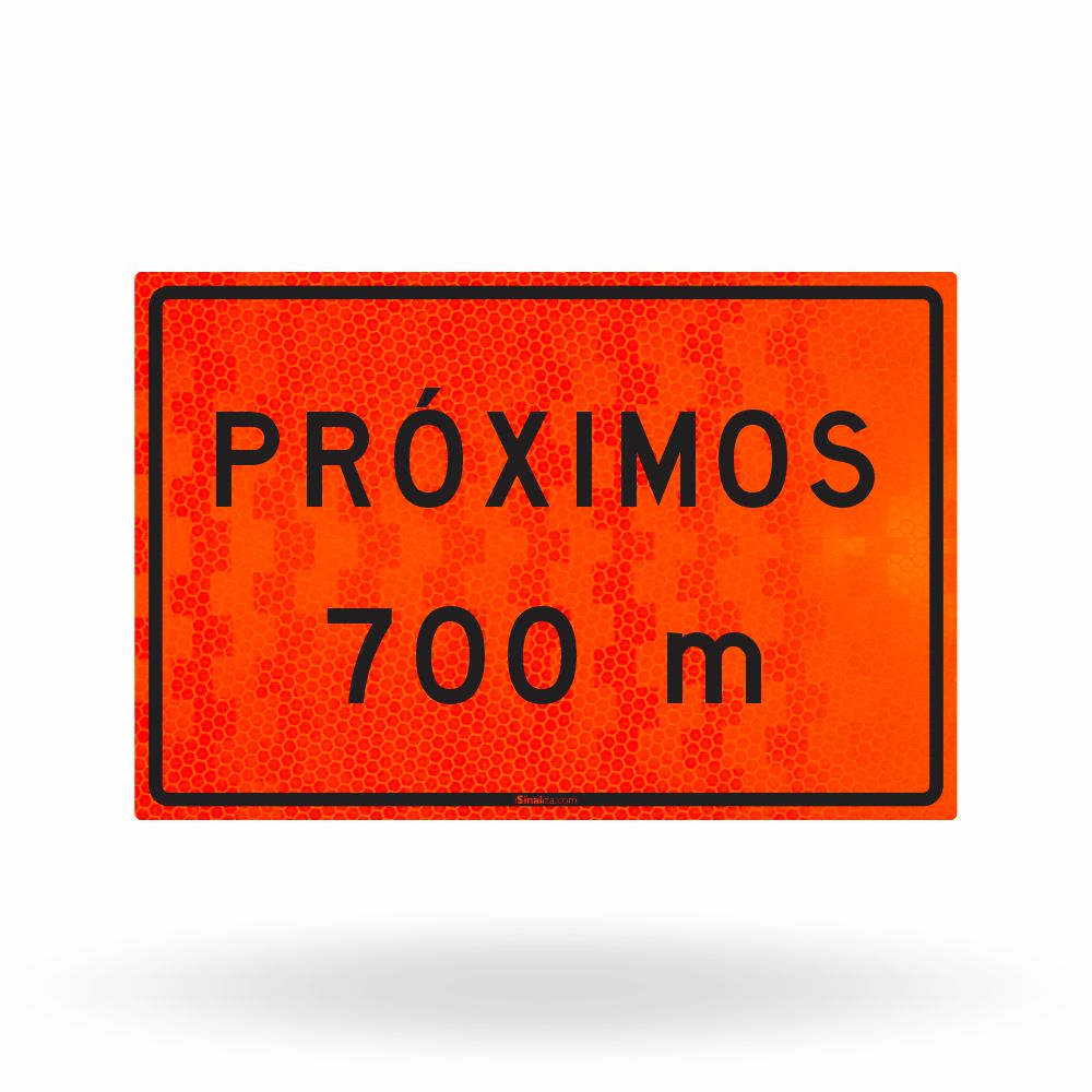 Placa de Obra Refletiva Próximos 120x80 cm