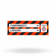 Faixa Adesiva Refletivo Traseiro Completo "Veículo Longo - Largura, Comprimento e Velocidade" CONTRAN 882 (2,30 x 0,80 m) (Cópia)