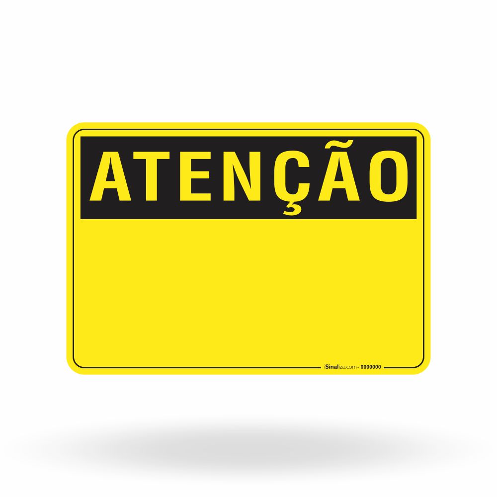 Placa Atenção Personalizada - Sua Mensagem com Máximo Alerta