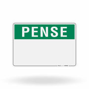 Placa Pense Personalizada - Reforce a Cultura de Segurança