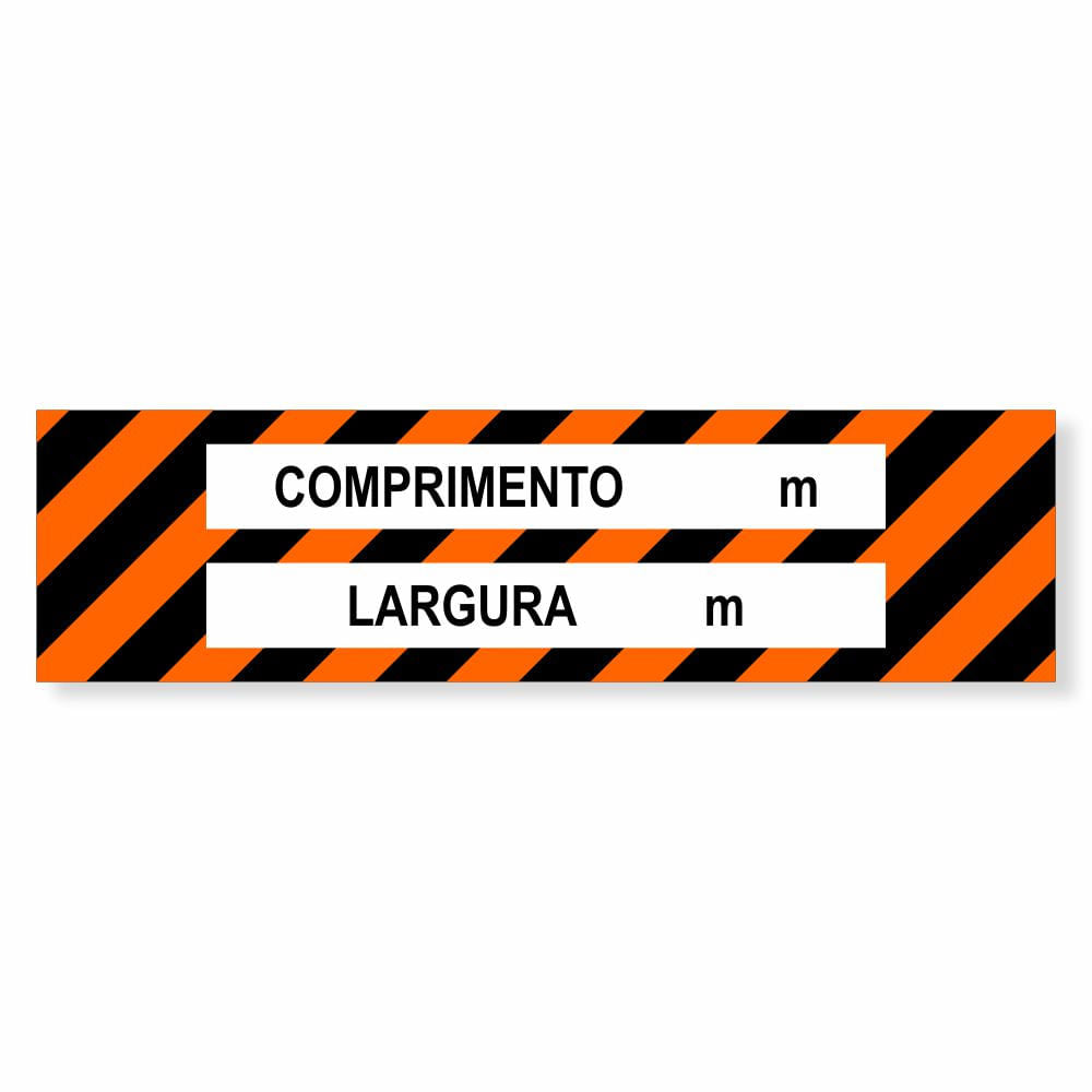 Adesivo Refletivo Sinalização Veículos Comprimento E Largura Excedente