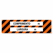 Adesivo Refletivo Sinalização Veículos Comprimento E Largura Excedente