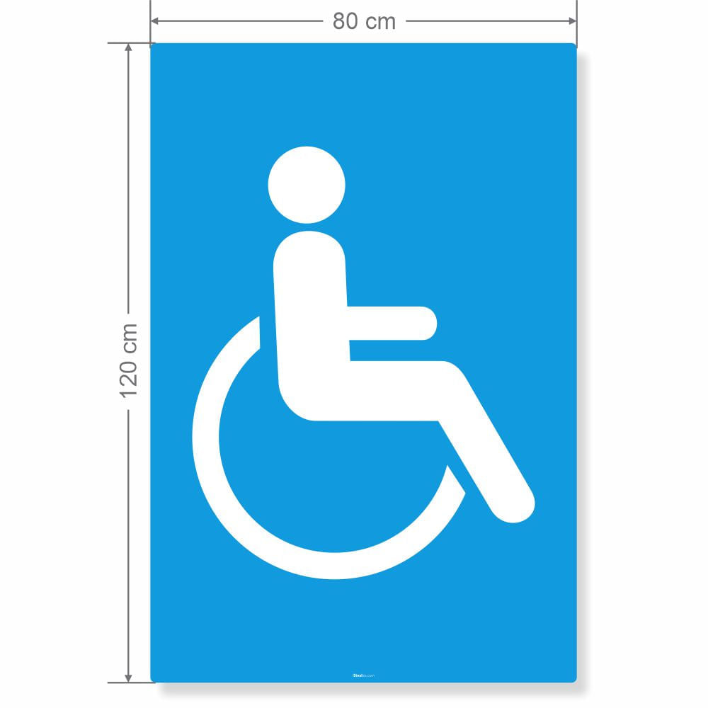Adesivo Brilho para Piso "Cadeirante PCD - SIA" 120x80 cm - NBR 9050