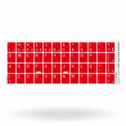 Adesivo Português Teclado Padrão ABNT2 - Cor Vermelho e Branco