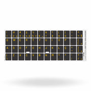 Adesivo Português Teclado Padrão ABNT2 - Cor Preto e Amarelo