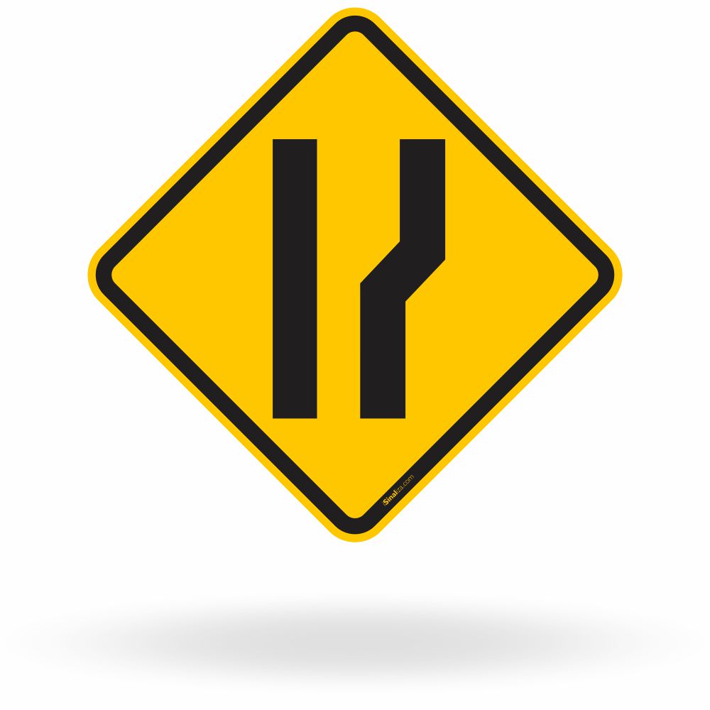 Placa Alargamento de Pista à Direita (A-21e)