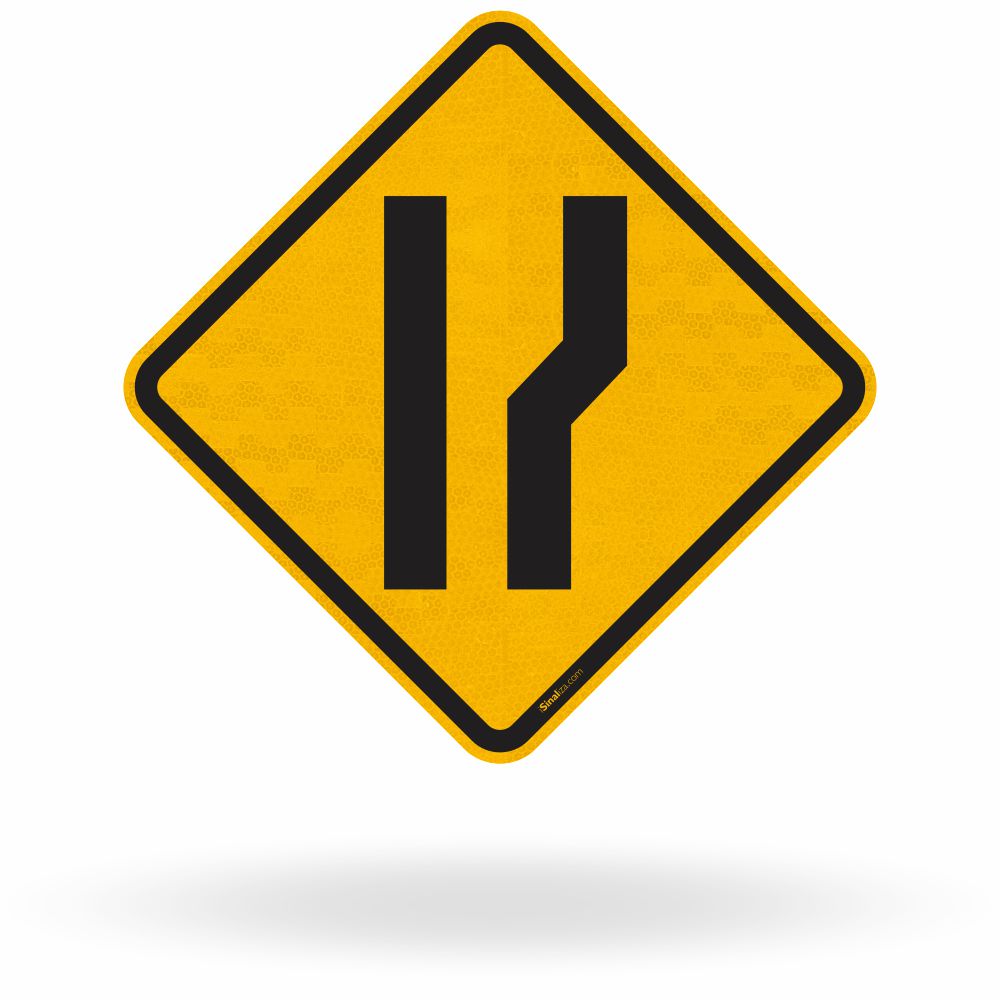 Placa Alargamento de Pista à Direita (A-21e)