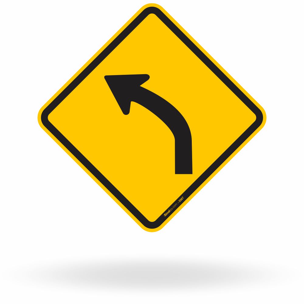 Placa Curva à Esquerda (A-2a)