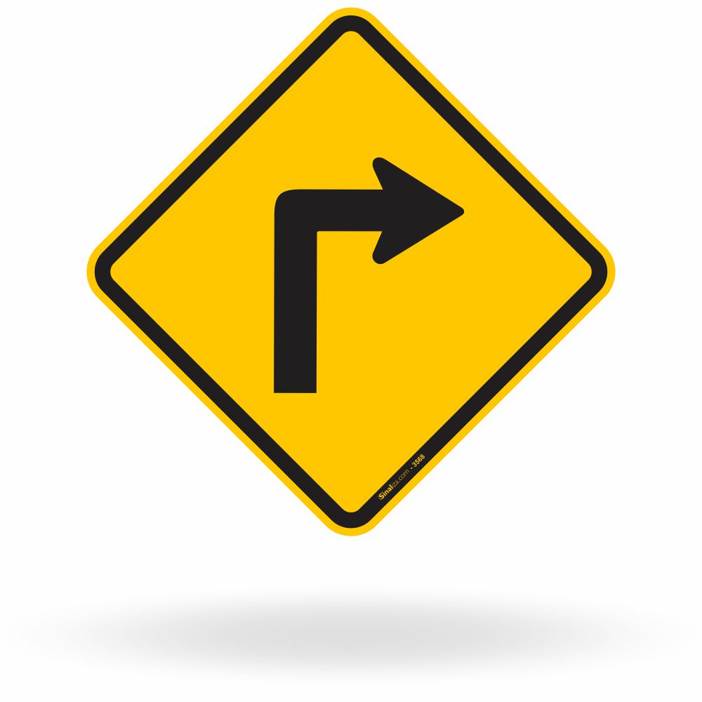 Placa Curva Acentuada à Direita (A-1b)