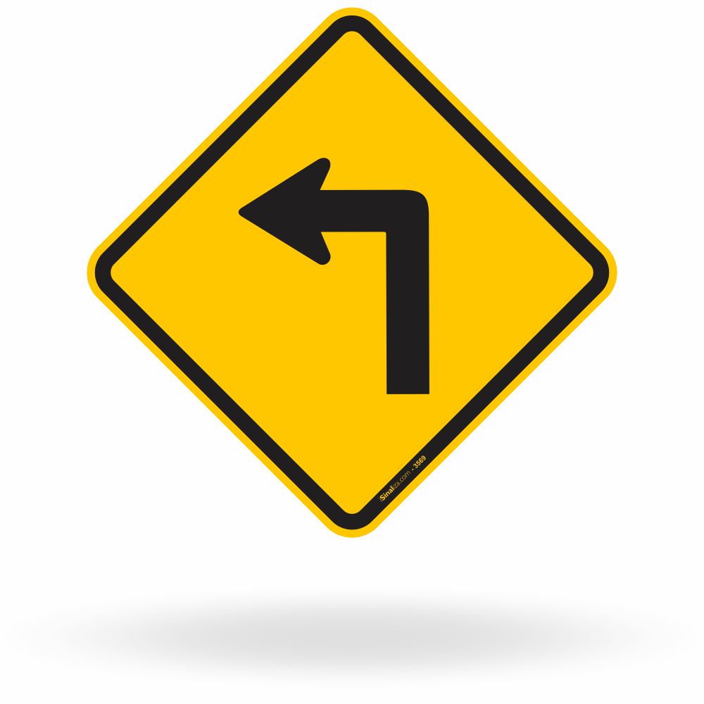 Placa Curva Acentuada à Esquerda (A-1a)