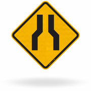 Placa Estreitamento de Pista ao Centro (A-21a)