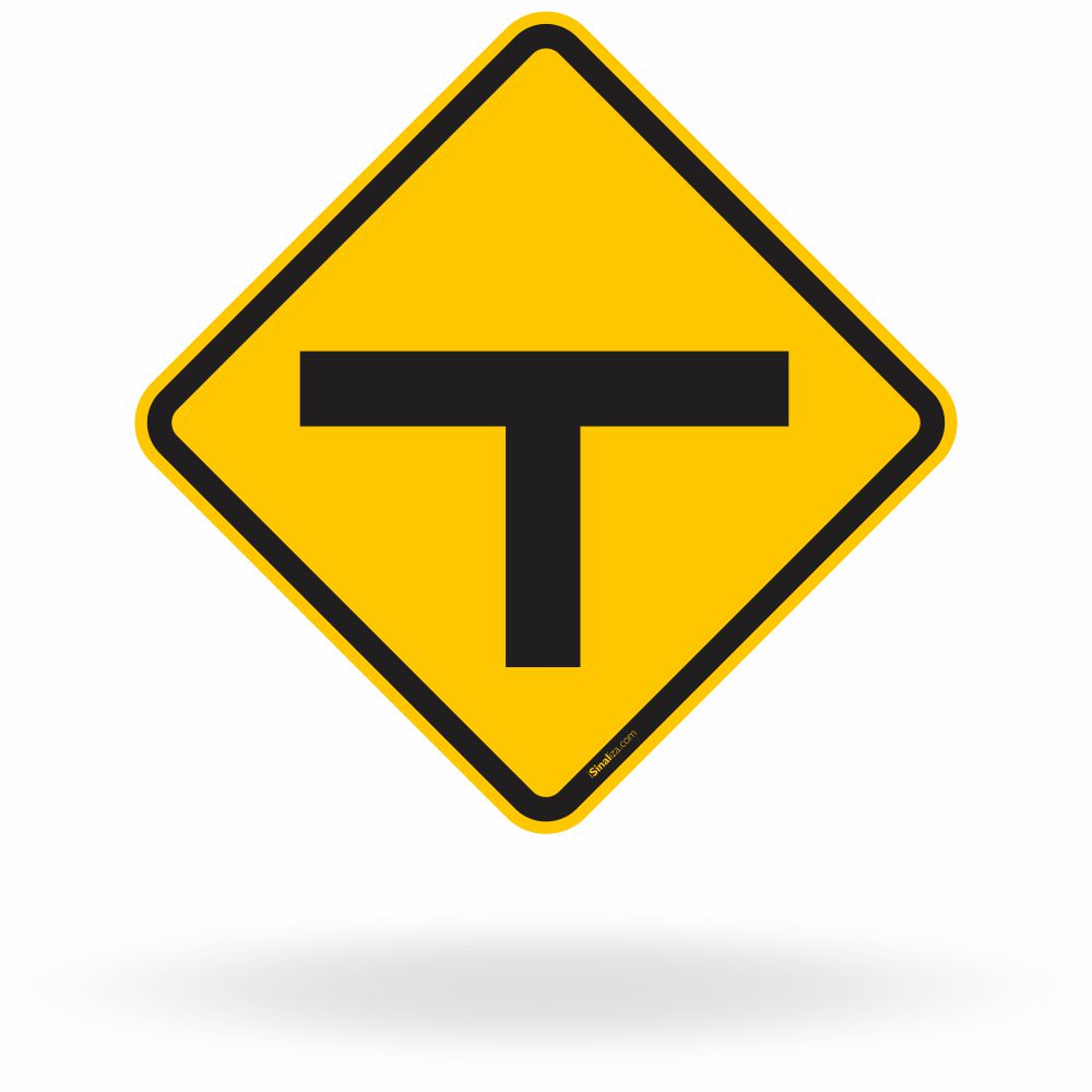 Placa Interseção em "T" (A-8)