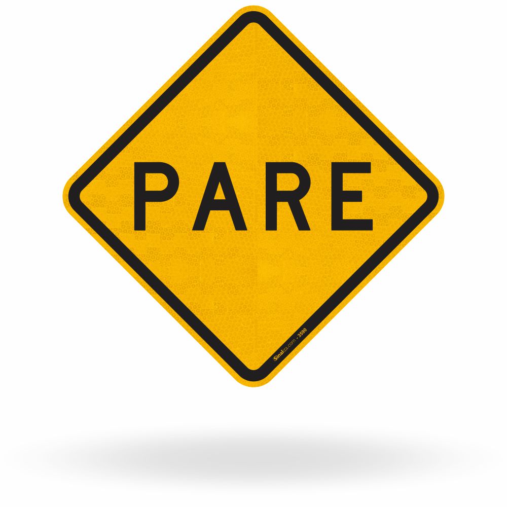 Placa Parada Obrigatória à Frente (A-15)