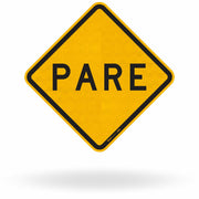 Placa Parada Obrigatória à Frente (A-15)