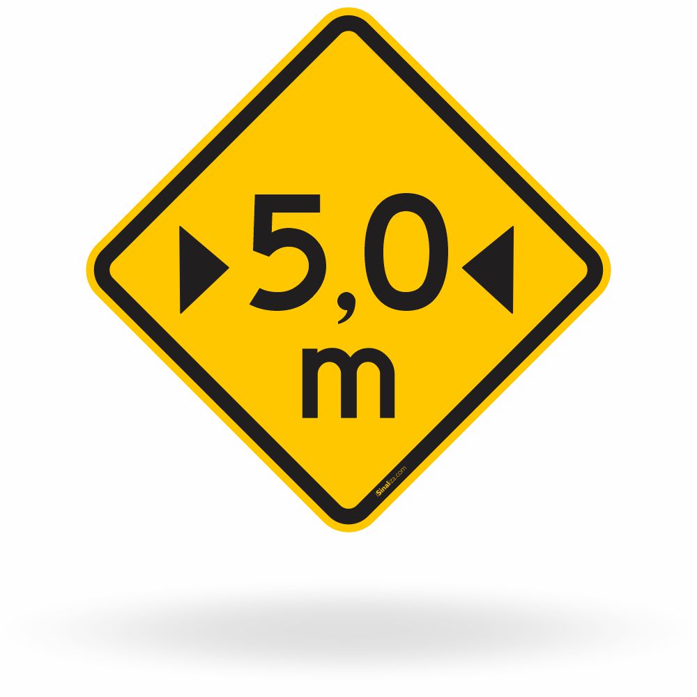 Placa Largura Limitada 5,0 m (A-38)