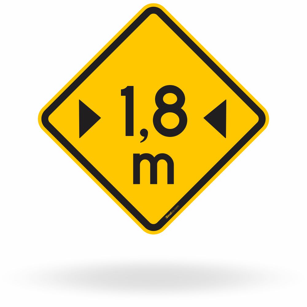 Placa Largura Limitada 1,8 m (A-38)