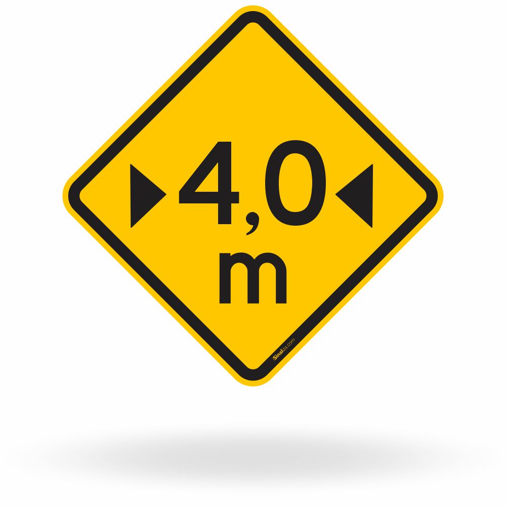 Placa Largura Limitada 4,0 m (A-38)