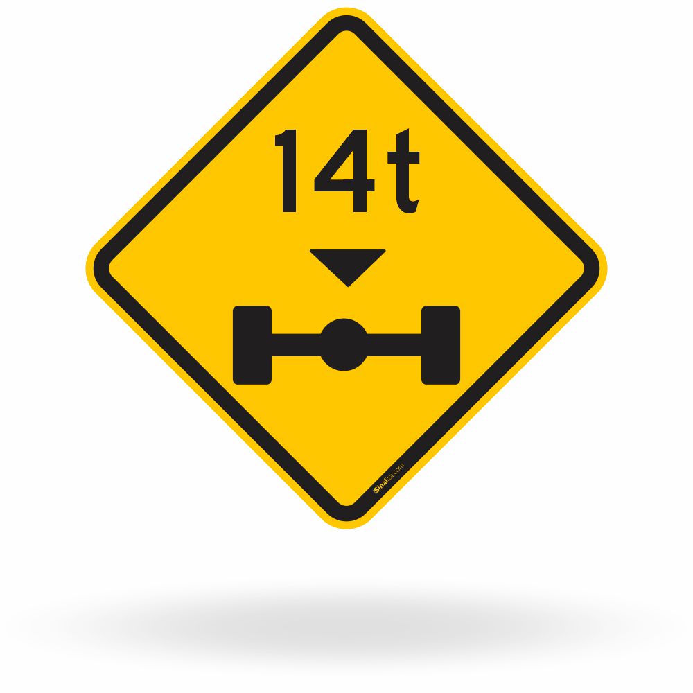 Placa Peso Máximo Permitido por Eixo 14t (A-47)