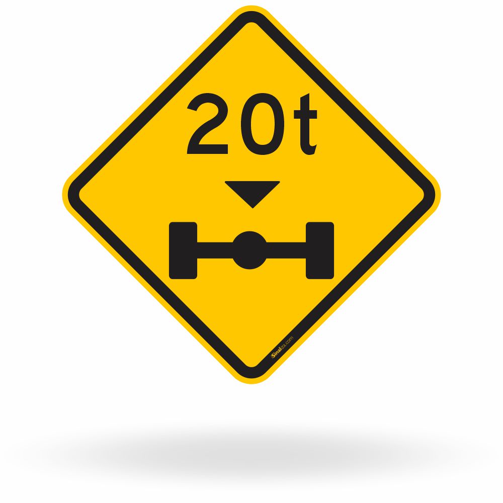 Placa Peso Máximo Permitido por Eixo 20t (A-47)