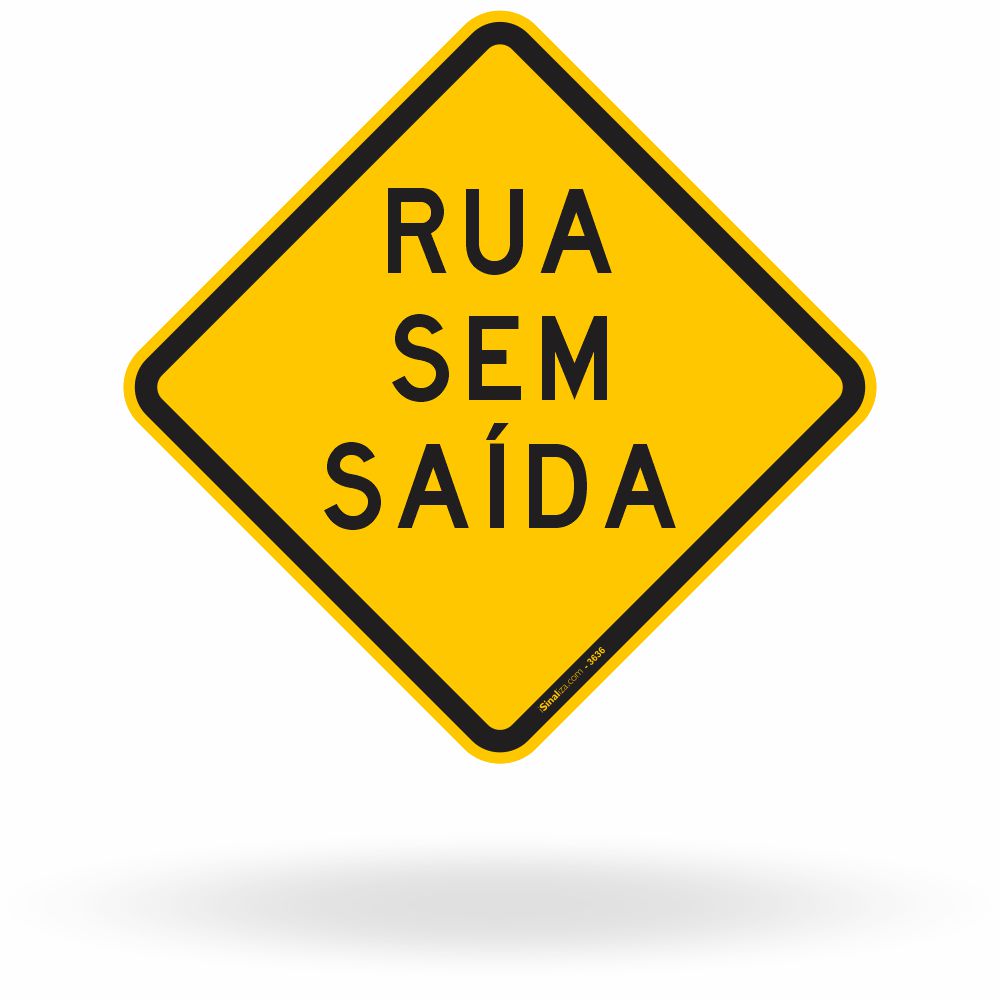 Placa Rua Sem Saída (A-45)