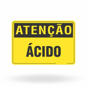 Placa Atenção Ácido