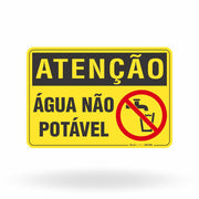Placa Atenção - Água Não Potável