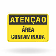 Placa Atenção - Área Contaminada