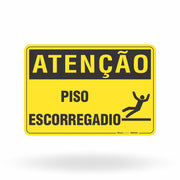 Placa Atenção - Piso Escorregadio