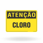 Placa Atenção - Cloro