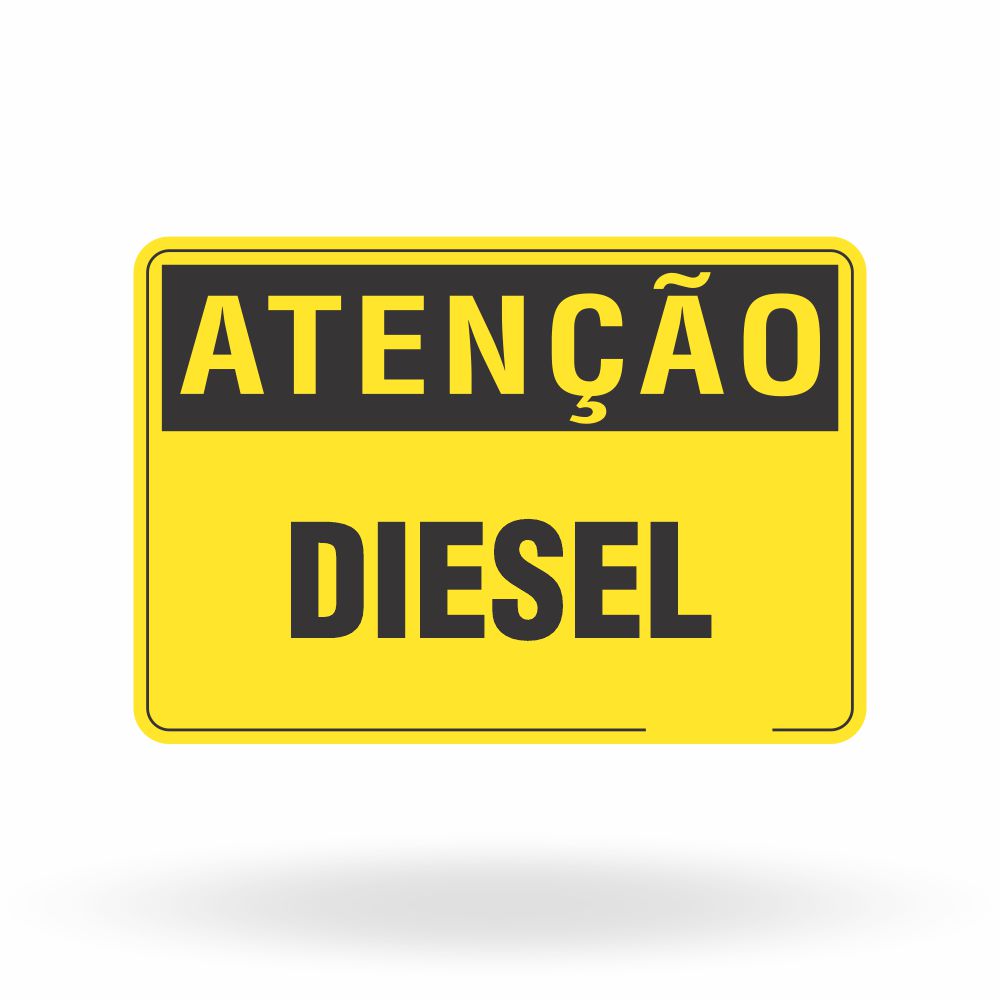 Placa Atenção - Diesel