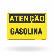 Placa Atenção - Gasolina