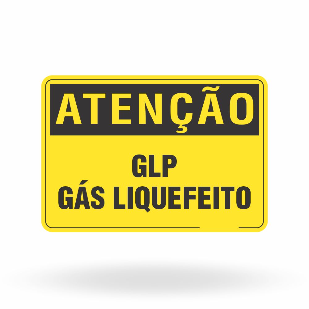 Placa Atenção - GLP Gás Liquefeito