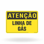 Placa Atenção - Linha de Gás