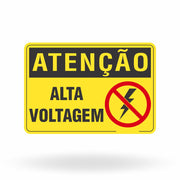 Placa Atenção - Alta Voltagem