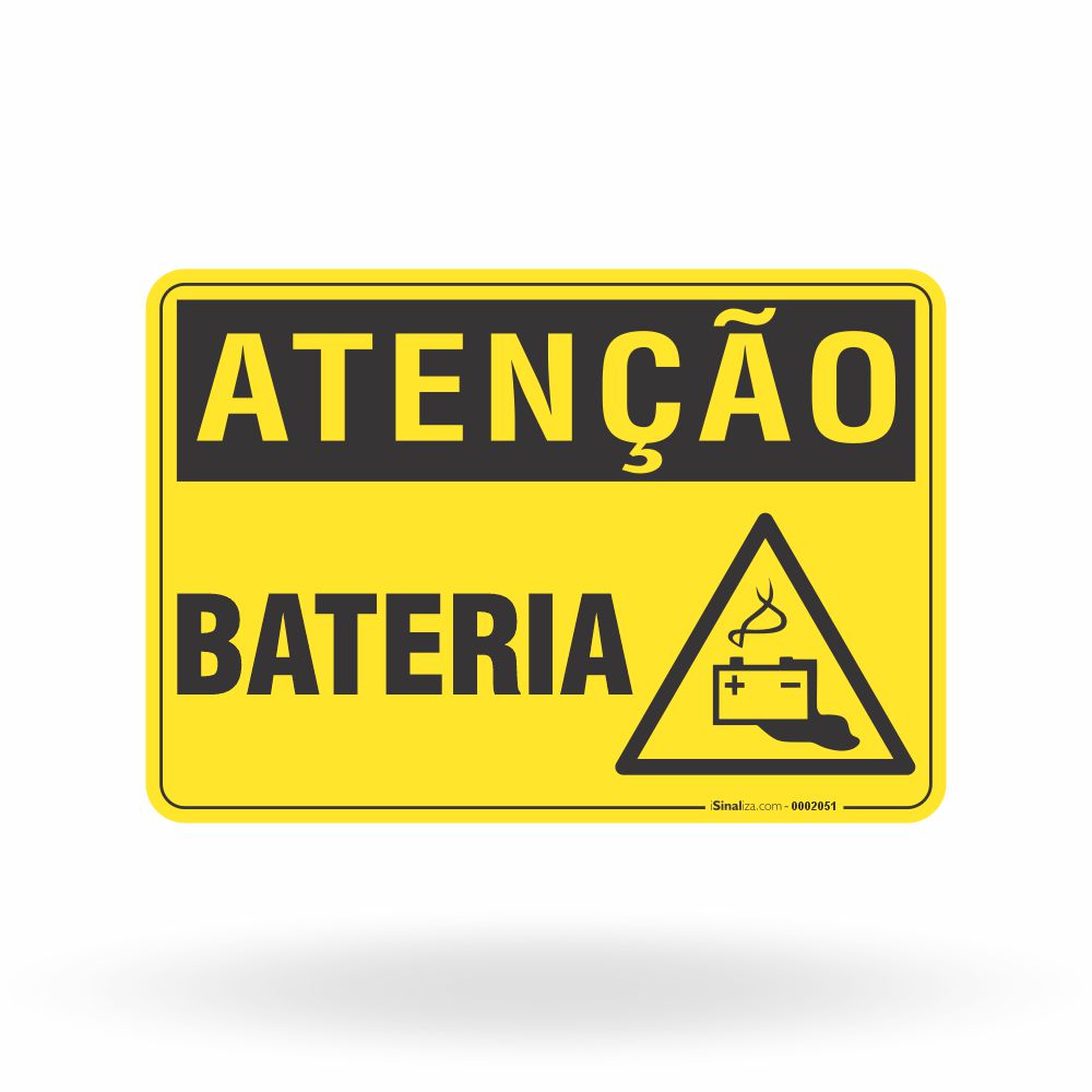 Placa Atenção - Bateria