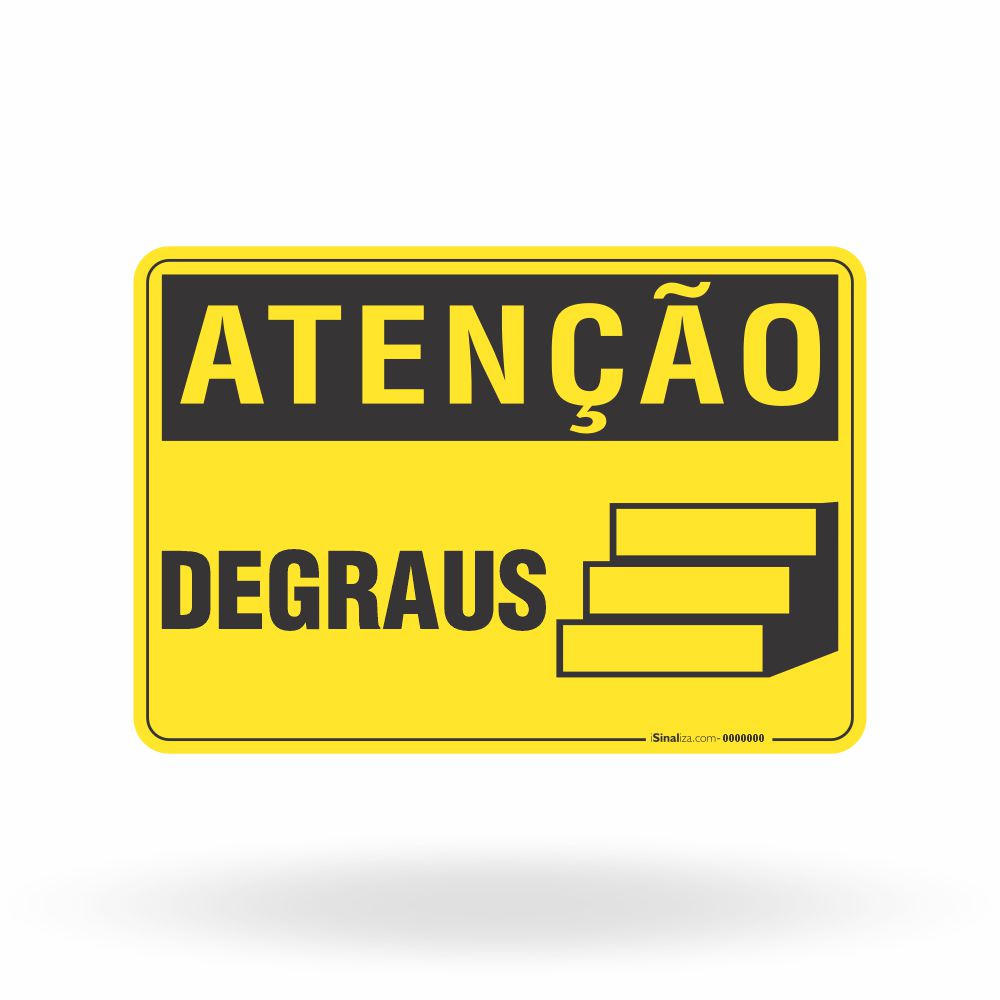 Placa Atenção - Degraus