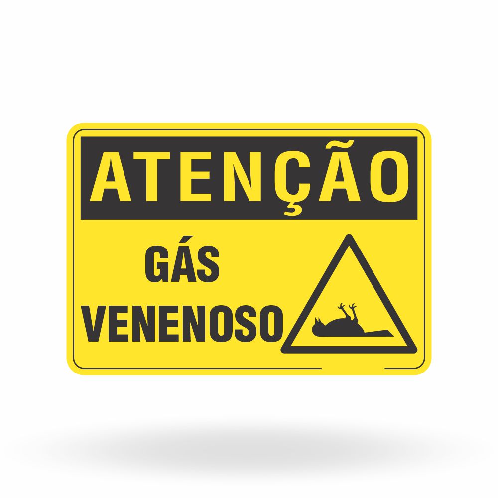 Placa Atenção - Gás Venenoso