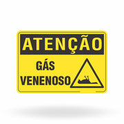 Placa Atenção - Gás Venenoso