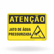 Placa Atenção - Jato de Água Pressurizada