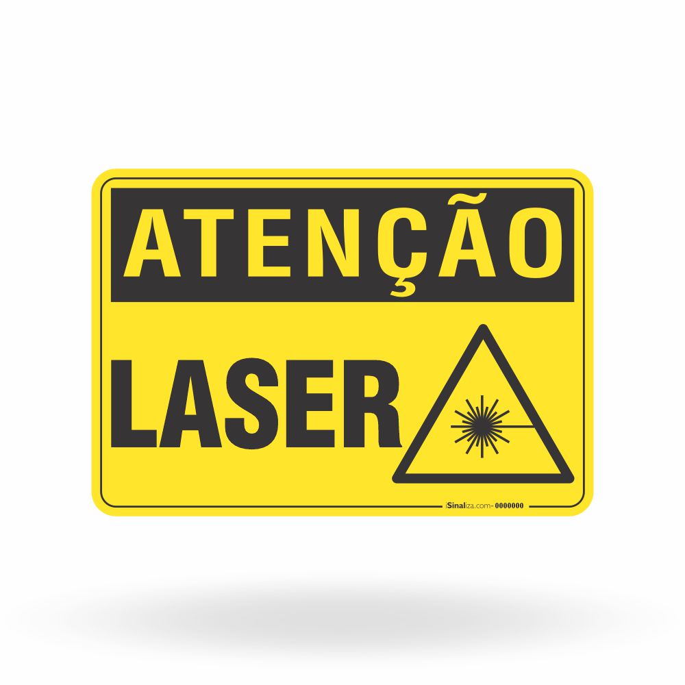Placa Atenção - Laser