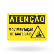 Placa Atenção - Movimentação de Materiais
