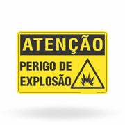 Placa Atenção - Perigo de Explosão