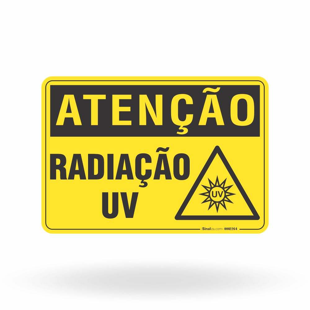 Placa Atenção - Radiação UV