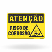 Placa Atenção - Risco de Corrosão